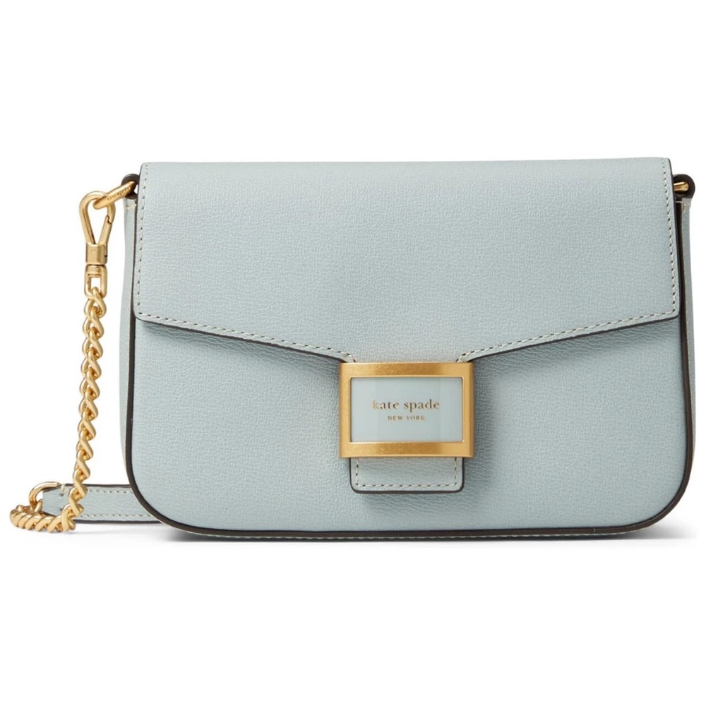 Kate Spade Katy Ocean Blue Crossbody Bag with Gold Accent